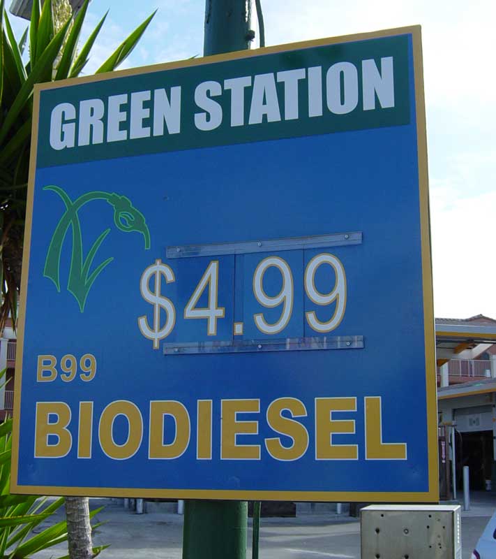 Using biodiesel improves air quality.
